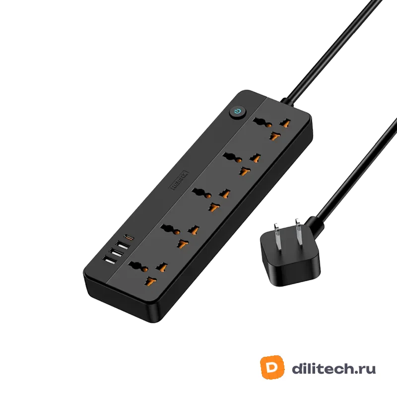 Сетевой разветвитель REMAX RP-U160 Kiddy 30W 3A1C 5-outlet Power Strip WHITE — фото 3