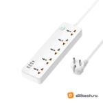Сетевой разветвитель REMAX RP-U160 Kiddy 30W 3A1C 5-outlet Power Strip WHITE — миниатюра 1