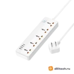 Сетевой разветвитель REMAX RP-U160 Kiddy 30W 3A1C 5-outlet Power Strip WHITE — миниатюра 2