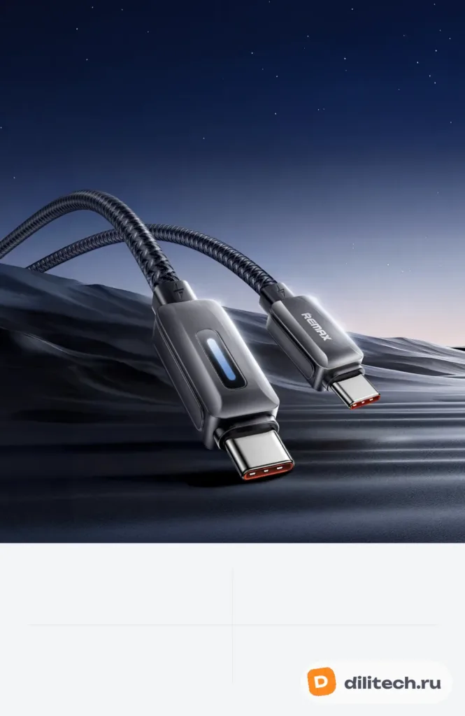 REMAX CB22(A-L) 3А Black Raybeam С подсветкой для быстрой / зарядки из цинкового — фото 5