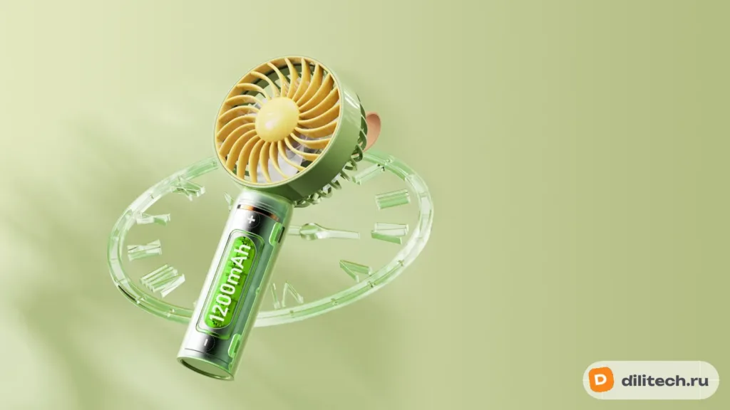 REMAX RS-SF05/Green Портативный вентилятор 1200 mAh — фото 7