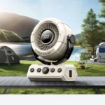 RS-ZF09 Khaki Долговечный вентилятор для кемпинга и отдыха на природе 20.000mAh — миниатюра 2